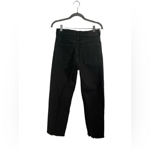 Everlane Women’s High Rise Slim Straight Ankle Jeans Size 27 Black Button Fly - Picture 8 of 14